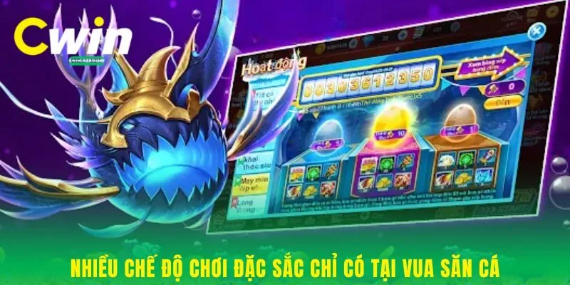 Nhiều chế độ chơi đặc sắc chỉ có tại Vua Săn Cá